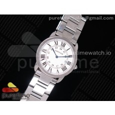 GP공장 까르띠에 롱드솔로 36MM 스틸 화이트다이얼 브레이슬릿 Ronde Solo De Cartier 36mm SS White Dial on SS Bracelet Ronda Quartz