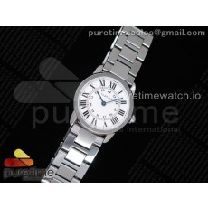 GP공장 까르띠에 롱드솔로 29MM 스틸 화이트다이얼 브레이슬릿 Ronde Solo De Cartier 29mm SS White Dial on SS Bracelet Ronda Quartz