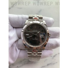 GM공장 롤렉스 데이저스트 41 그레이다이얼 플루티드베젤 쥬빌레브레이슬릿 DateJust 41 SS 126334 904L Steel Gray Dial Roman Markers on Jubilee Bracelet A2824