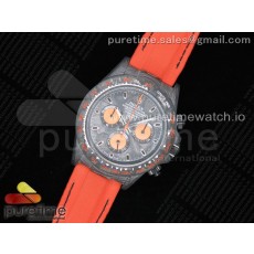 롤렉스 데이토나 카본 블랙앤오렌지다이얼 나일론 스트랩 Daytona DIW Carbon Case and Bezel Black/Orange Dial on Orange Nylon Strap A7750