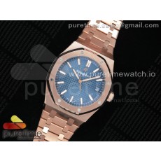 OM공장 오데마피게 로얄오크 15500 로즈골드 금통 블루다이얼 브레이슬릿 Royal Oak 41mm 15500 RG Blue Textured Dial on RG Bracelet A3120