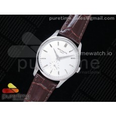 AI공장 파텍필립 칼라트라바 화이트다이얼 가죽스트랩 Calatrava 5196 SS White Dial on Brown Leather Strap A23J