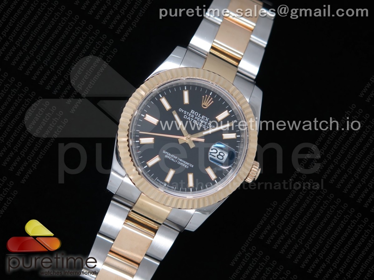 GM공장 롤렉스 데이저스트 36 옐로우골드콤비 포금 블랙다이얼 브레이슬릿 DateJust 36 SS/YG Wrapped 116233 Black Dial Stick Markers on SS/YG Wrapped Oyster Bracelet A2836