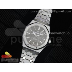 Z+F공장 로얄오크 15400 그레이다이얼 브레이슬릿 Royal Oak 41mm 15400 SS Gray Textured Dial on SS Bracelet A3120 (Free Box)