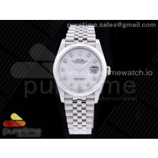 GM공장 롤렉스 데이저스트 36 화이트다이얼 브레이슬릿3235 DateJust 36 SS 126234 904L Steel White Dial Diamonds Markers on Jubilee Bracelet SA3235