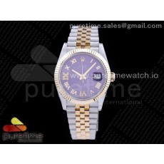 GM공장 롤렉스 데이저스트 36 옐로우골드콤비 포금 퍼플다이얼 브레이슬릿 DateJust 36 SS/YG 126233 GMF Gold Wrapped 904L Steel Purple Dial Diamond Roman Markers on Jubilee Bracelet SA3235