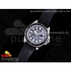 GM공장 롤렉스 요트마스터 실버 블랙다이얼 러버스트랩 Yacht-Master 42mm 226659 3D Black Ceramic Bezel on Black Rubber Strap SA3235