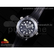 VS공장 오메가 씨마스터 다이버300M 세라믹케이스 블랙물결텍스쳐다이얼 러버 Seamaster Diver 300M Real Ceramic Case on Black Rubber Strap A8806 (Free Nato)