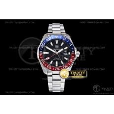 XT공장 태그 아쿠아 GMT 블랙다이얼 브레이슬릿 Aquaracer Caliber 7 GMT SS/SS Black XTF ETA 2893-2