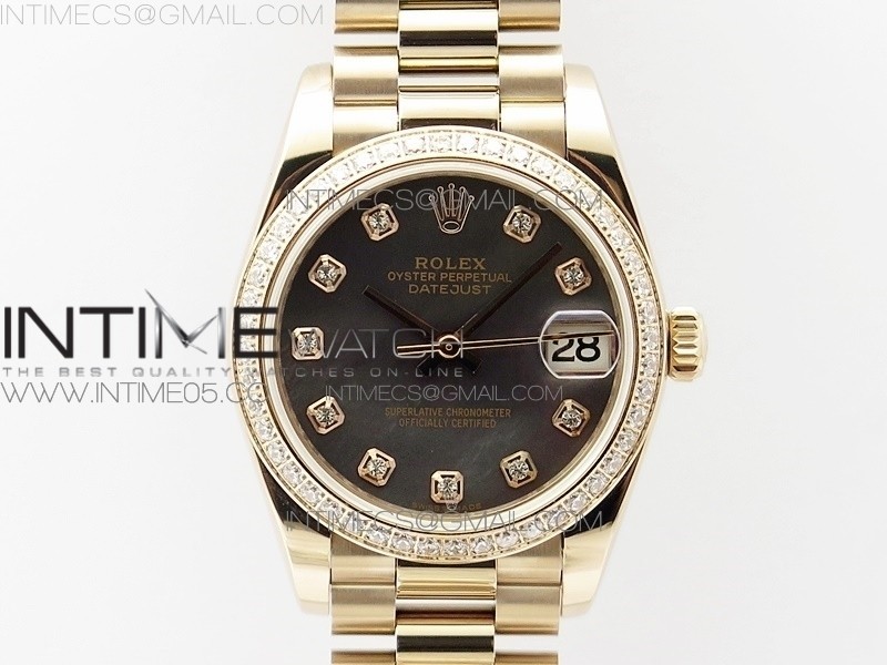 BP공장 롤렉스 데이저스트 31 로즈골드금통 자개다이얼 브레이슬릿2813 Datejust 31mm 278275 RG Dia Bezel Gray MOP Crystal Markers Dial on RG President Bracelet