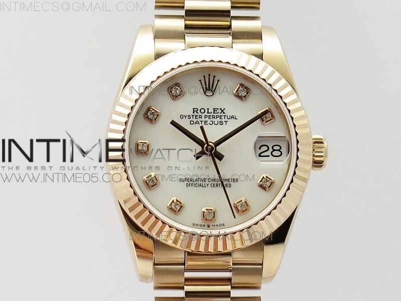 BP공장 롤렉스 데이저스트 31 로즈골드금통 자개다이얼 브레이슬릿2813 Datejust 31mm 278275 RG White Crystal Markers Dial on RG President Bracelet