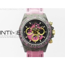 WW공장 V2 데이토나 카본 핑크다이얼 나일론스트랩 Daytona Diw Carbon V2 Black/Pink Dial On Pink Nylon Strap A7750