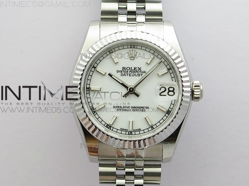 GS공장 롤렉스 데이저스트 31 화이트다이얼 브레이슬릿 Datejust 31mm 178274 SS White Stick Markers Dial on SS Jubilee Bracelet SEIKO NH05A