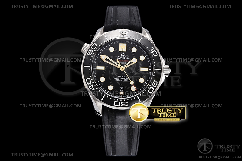 OM공장 오메가 씨마스터 다이버 300M 007 제임스본드 러버스트랩 Seamaster 300m James Bond 007 2019 SS/RU OMF A8800