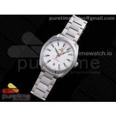 OX공장 오메가 씨마스터 아쿠아테라 화이트다이얼 Aqua Terra 150M Master Chronometers OXF 1:1 Best Edition White Dial Orange Hand on SS Bracelet Strap A8900