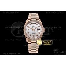 EW공장 데이데이트 36 로골 자개다이얼 DayDate 36mm Dia Pres RG/RG Wht MOP Diam EWF A3255 Mo