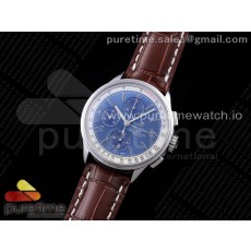 OX공장 브라이틀링 프리미에르 블루다이얼 가죽 Premier Chronograph 42 OXF 1:1 Best Edition Blue Dial on Brown Leather Strap A7750