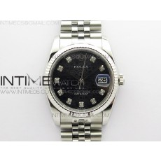 DJ공장 롤렉스 데이저스트 36 블랙컴퓨터다이얼 2824 Datejust 36mm 116234 904L SS DJF 1:1 Best Edition Diamond Black Jubilee Dial On SS Jubilee Bracelet A2824