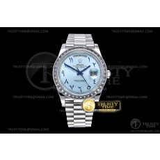 BP공장 롤렉스 데이데이트 40미리 아이스블루다이얼 2813 DayDate 40mm Bag Pres SS/SS I-Blue/Arab BPF A2813