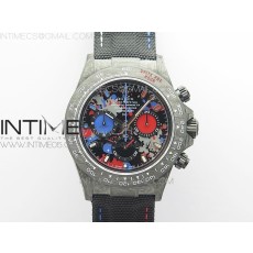 OM공장 데이토나 DIW 카본 나일론스트랩 4130 Daytona DIW Carbon OMF Best Edition Red/Blue Dial on Black Nylon Strap A4130