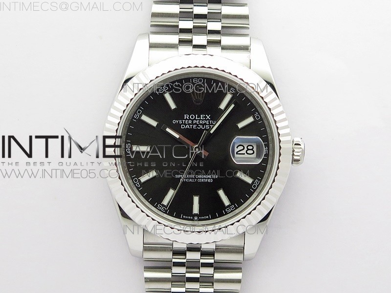 RO공장 롤렉스 데이저스트 41 그레이다이얼 DateJust 41MM 126334 904L SS ROF 1:1 Best Edition Gray Dial Stick Markers on SS Jubilee Bracelet A3235