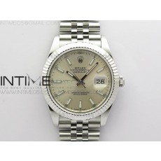 RO공장 롤렉스 데이저스트 41 실버다이얼 DateJust 41MM 126334 904L SS ROF 1:1 Best Edition Silver Dial Stick Markers on SS Jubilee Bracelet A3235