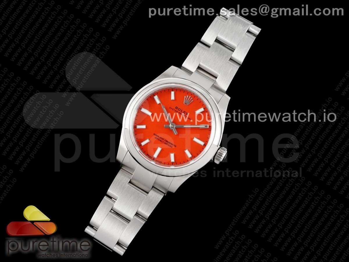 EW공장 롤렉스 오이스터퍼페츄얼 31미리 레드다이얼 Oyster Perpetual 31mm 277200 EWF Best Edition Red Dial on SS Bracelet 6T15