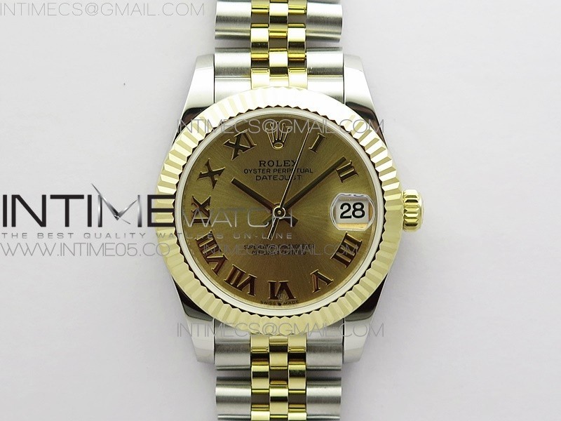 BP 롤렉스 데이저스트 31 옐로우골드콤비 샴페인다이얼 2813 Datejust 31mm 278273 SS/YG BP Best Edition YG Roman Markers Dial on SS/YG Jubilee Bracelet