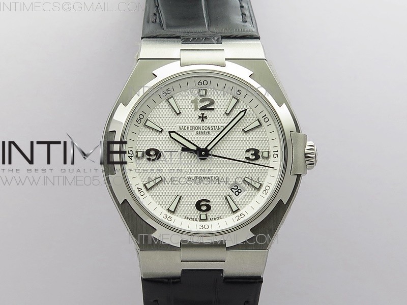 MK공장 오버시즈 화이트다이얼 가죽스트랩 Overseas SS MKS 1:1 Best Edition White dial on Black Leather Strap MIYOTA 9015