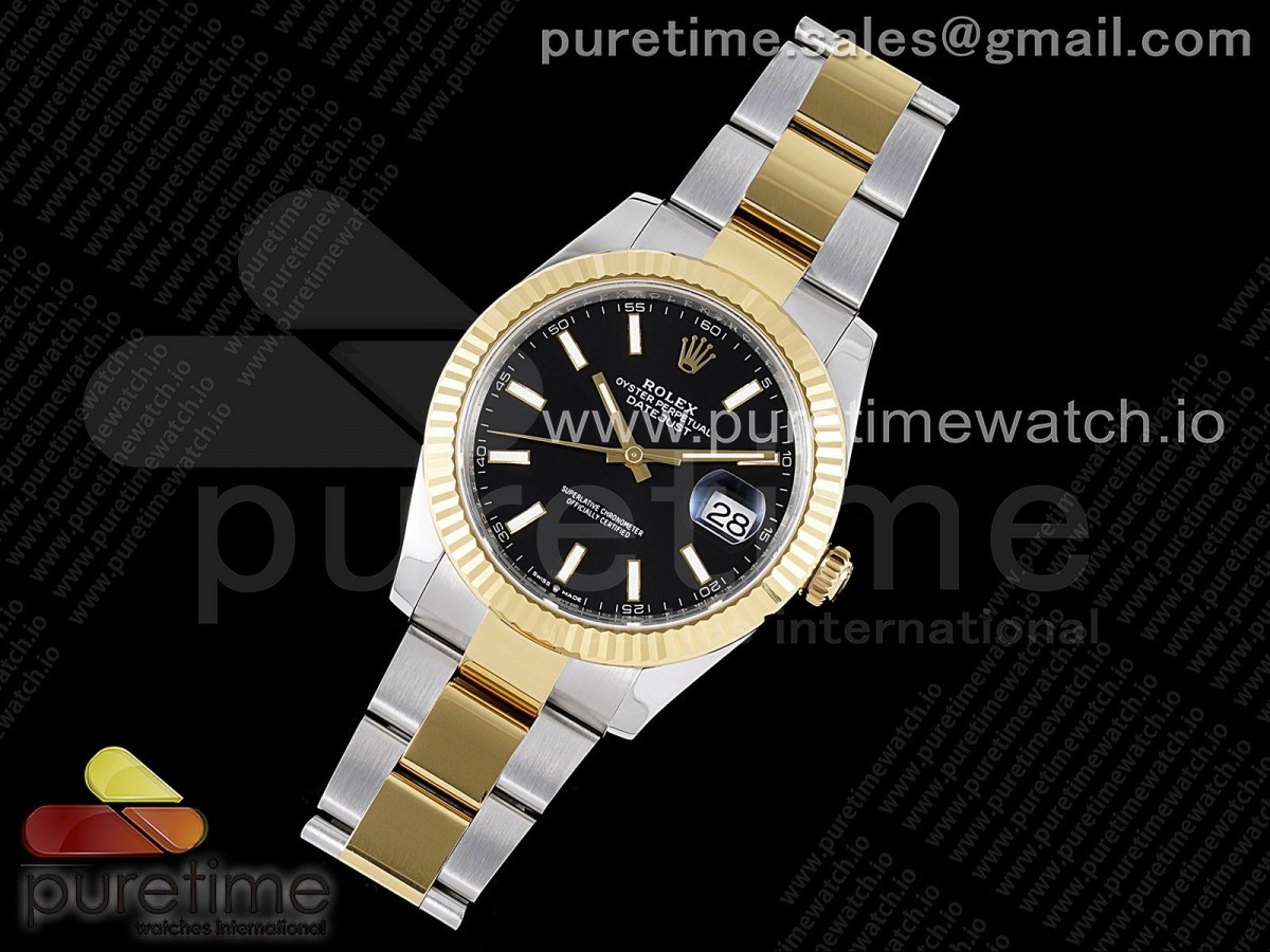 VS공장 롤렉스 데이저스트 41 옐로우골드콤비 블랙다이얼 3235 DateJust 41 126333 904L SS/YG VSF 1:1 Best Edition Black Dial on Oyster Bracelet VS3235