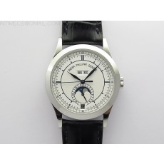 GR공장 애뉴얼 캘린더 화이트다이얼 가죽스트랩 Annual Calendar Complications 5396 SS GRF Best Edition White Dial Blue Markers on Black leather strap A324