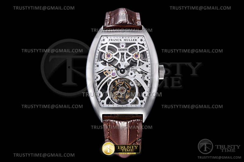 AB공장 프랭크뮬러 패스트 투어빌론 스틸 블랙핸즈 브라운가죽스트랩 Fast Tourbillon Brn SS/LE SKE ABF Tourbillon