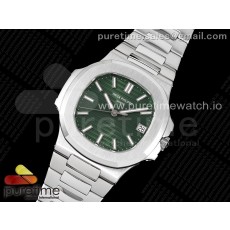 3K공장 파텍필립 노틸러스 5711 스틸 그린다이얼 브레이슬릿 Nautilus 5711/1A 3KF 1:1 Best Edition Green Textured Dial on SS Bracelet A324 Super Clone V2