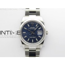 BP공장 롤렉스 데이저스트 36 스틸 블루플루티드다이얼 돔베젤 오이스터브레이슬릿 DateJust 36 SS 126200 BP 1:1 Best Edition New Blue Dial on Oyster Bracelet