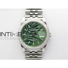 BP공장 롤렉스 데이저스트 36 스틸 그린팜다이얼 다이아몬드베젤 쥬빌레브레이슬릿 DateJust 36 SS 126284 BP 1:1 Best Edition New Green Dial on Jubilee Bracelet