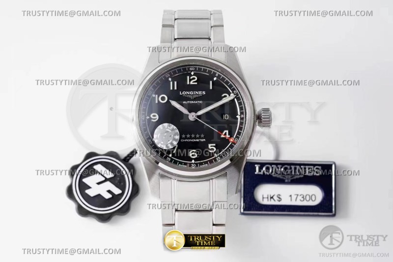 ZF공장 론진 스피릿 데이트 스틸 블랙다이얼 브레이슬릿 Longines Spirit SS/SS Black ZF A2892