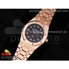 BF공장 오데마피게 로얄오크 15206 로즈골드금통 블랙다이얼 다이아몬드인덱스 브레이슬릿 Royal Oak 39mm 15207 RG BF Best Edition Black Dial on RG Bracelet A2121