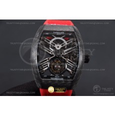 무명공장 프랭크뮬러 뱅가드 투어빌론 블랙야광케이스 레드러버스트랩 Vanguard Tourbillon Skeleton Red FC/RU Blk Skele Tour