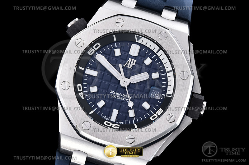 BF공장 오데마피게 로얄오크오프쇼어 다이버 15720 스틸 블루다이얼 러버스트랩 Royal Oak Offshore Diver 15720 SS/RU Blue BF A4308