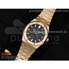 ZF공장 오데마피게 로얄오크 15500 로즈골드금통 블랙다이얼 브레이슬릿 Royal Oak 41mm 15500 RG ZF 1:1 Best Edition Black Textured Dial on RG Bracelet A4302 V2