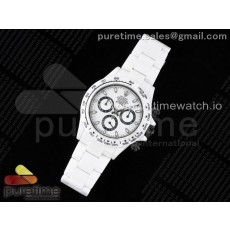 AET공장 롤렉스 풀세라믹 커스텀 데이토나 화이트 Daytona AET White Ceramic Case and Bracelet White Panda Dial SA4130