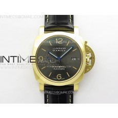 VS공장 파네라이 PAM1115 옐로우골드금통 그레이다이얼 블루핸즈 가죽스트랩 Pre Order PAM1115  RG VSF 1:1 Best Edition Blue Dial on Blue Leather Strap P.9010 Super Clone  SB공장