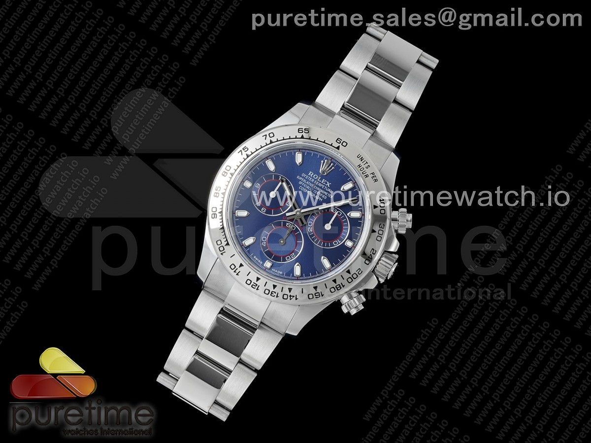 QF공장 롤렉스 스틸 데이토나 블루레이싱다이얼 브레이슬릿 Daytona 116509 QF 1:1 Best Edition Blue Dial on SS Bracelet SH4130 V3