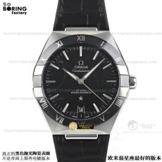 SB공장 오메가 컨스텔레이션 블랙다이얼 가죽스트랩 Constellation Co-Axial 41mm SS/LE Black VSF A8900 VS공장