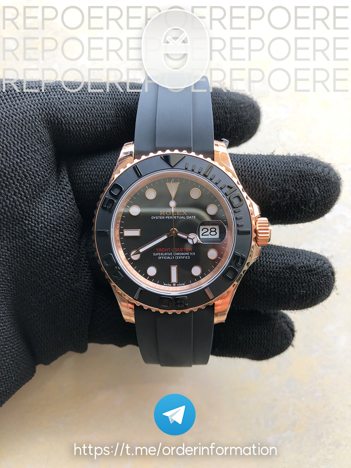 VS공장 롤렉스 요트마스터 40 에버로즈골드금통 블랙다이얼 러버스트랩 3135 116655 Rolex Yachtmaster 40 Rosegold Rubber Strap