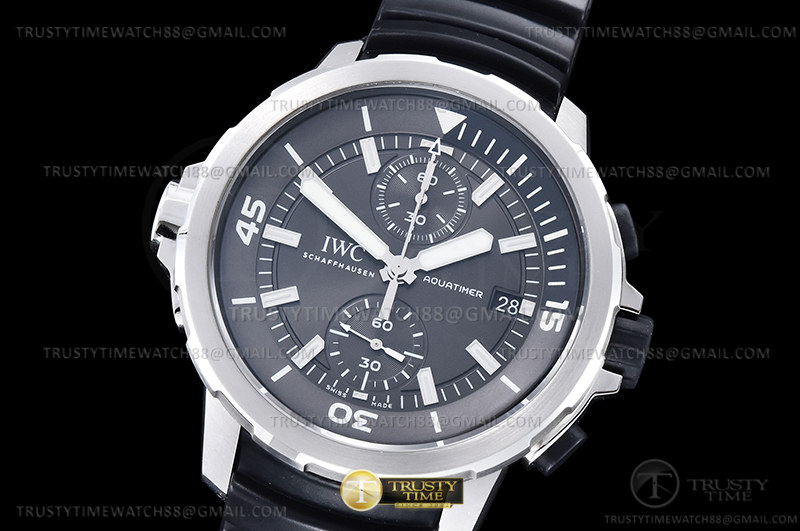 V6S공장 IWC 아쿠아타이머 크로노그래프 IW379506 그레이다이얼 러버스트랩 AquaTimer Chronograph IW379506 SS/RU Grey V6S A7750