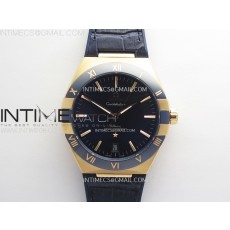 VS공장 오메가 컨스텔레이션 로즈골드금통 블루다이얼 거미스트랩 Constellation 41mm Blue Ceramic Bezel RG VSF 1:1 Best Edition Blue Dial on Blue Gummy Strap A8900(SBF)