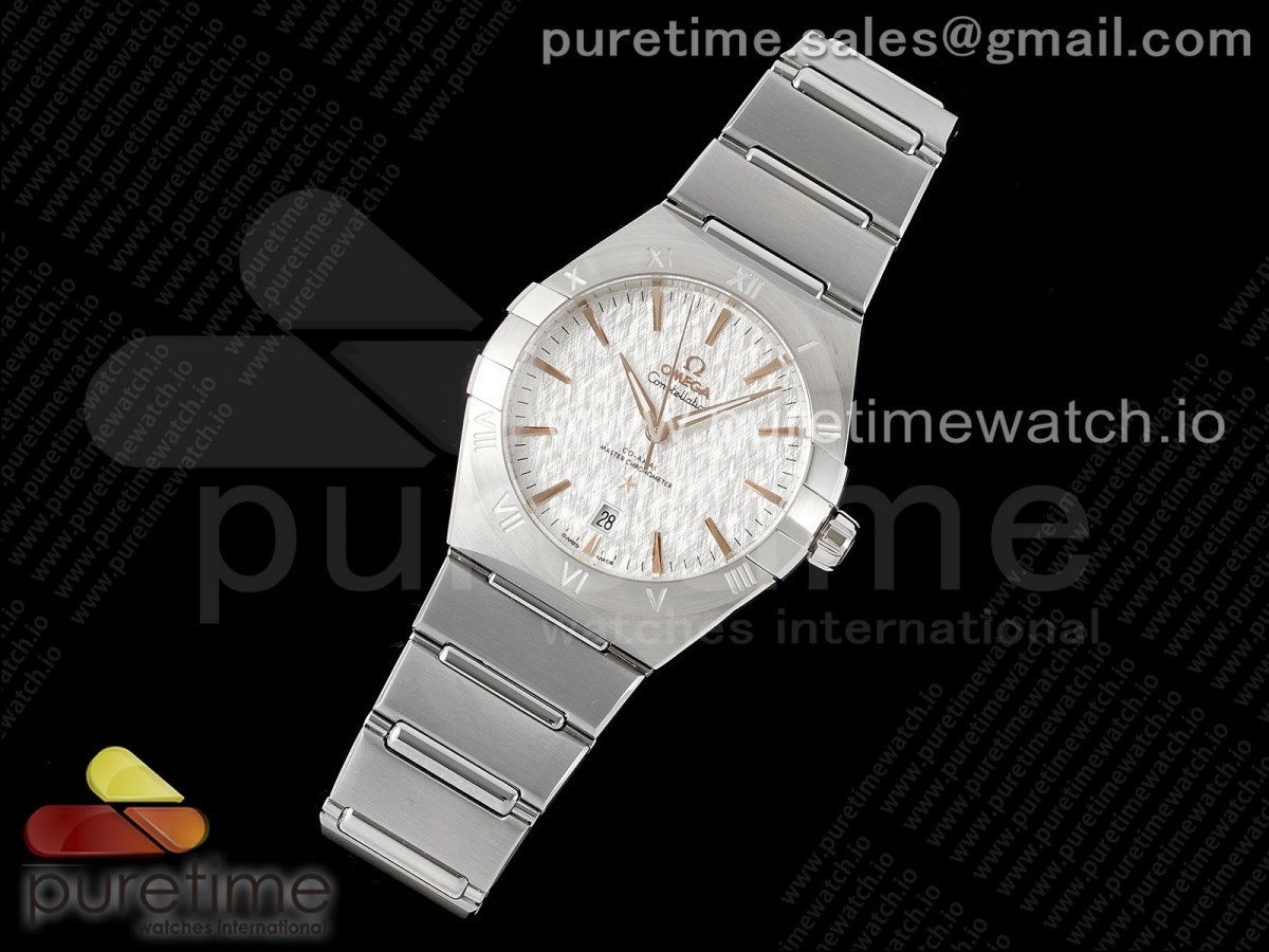 ASW공장 오메가 컨스텔레이션 39 스틸 화이트텍스쳐다이얼 브레이슬릿 Constellation 39mm SS ASWF 1:1 Best Edition White Textured Dial on SS Bracelet A8800