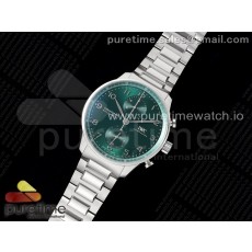 AZ공장 IWC 포르투기저 그린다이얼 브레이슬릿 3716 Portuguese Chrono IW3716 SS AZF 1:1 Best Edition Green Dial on SS Bracelet A69355