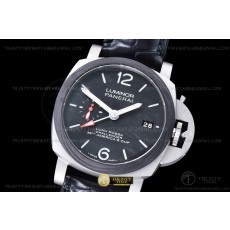 VS공장 파네라이 PAM1096 루나로사 GMT 가죽스트랩 Lum. Luna Rossa GMT TI/LE Blk VSF P9010